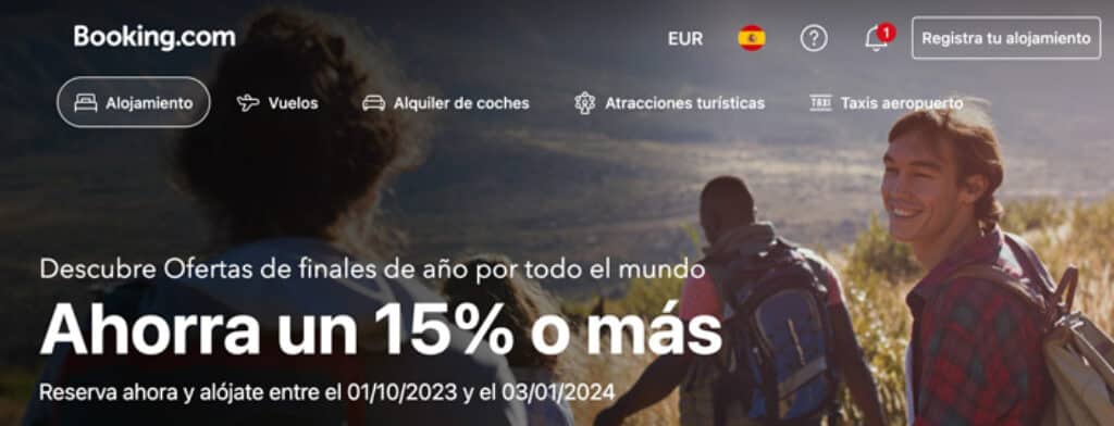 Descuentos escapada booking