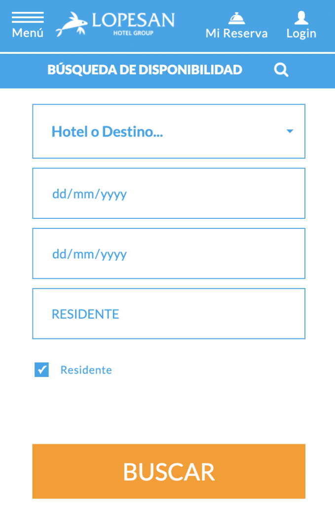 Código residente canario hoteles Lopesan