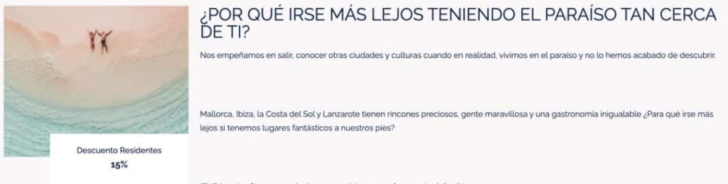 Oferta residentes en Islas Baleares en THB Hotels